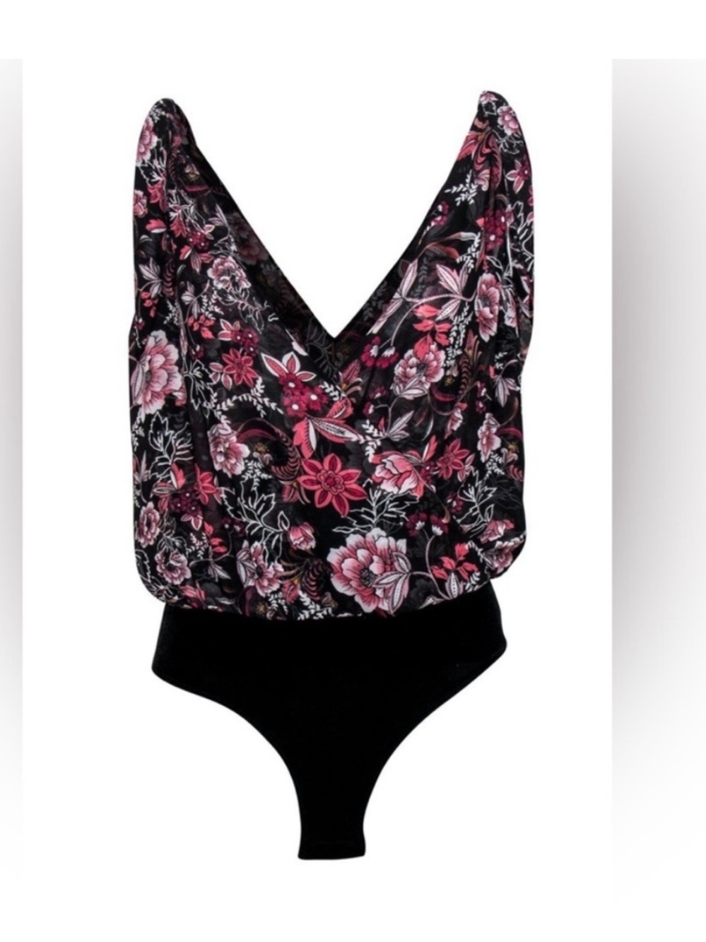 Misa Los Angeles Sleeveless Plunge Bodysuit Size Medium